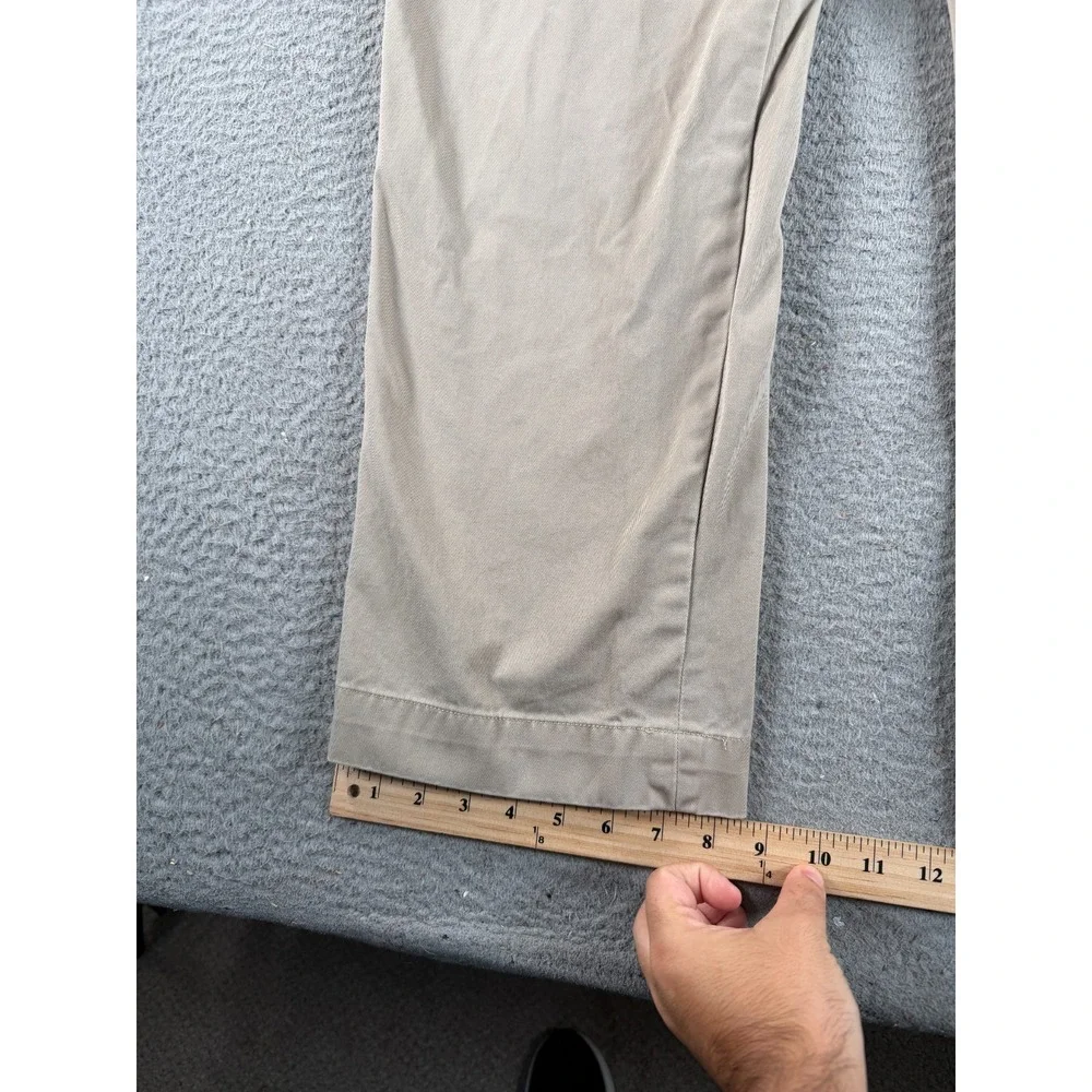 Vintage Polo Ralph Lauren Ethan Pants Men 40x32 Actual (36x30) Tan Pleated Chino